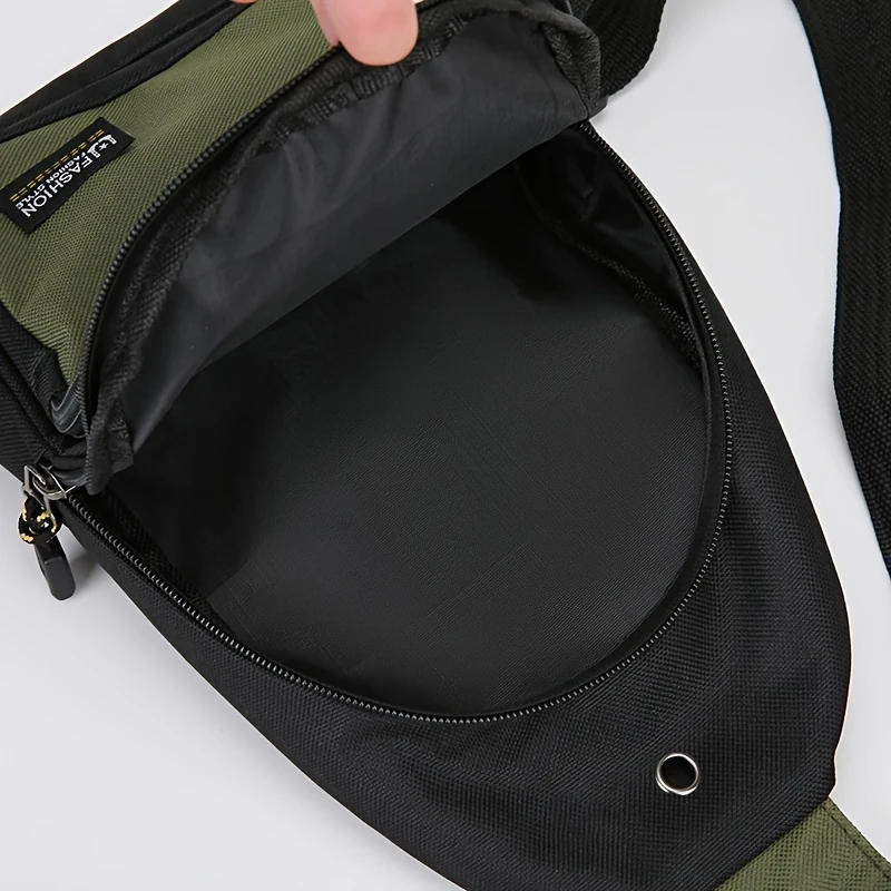 Herren Brusttasche Wasserdichte Oxford Umhängetasche Lässiger Reise-Schulterrucksack Outdoor-Sport-Tagesrucksack – Detail 8
