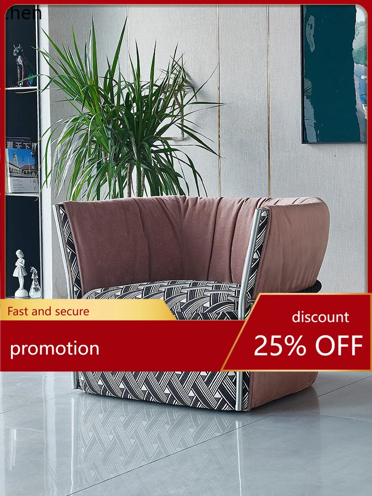 

YFY Negotiation Light Luxury Fabric Model Room Hotel Lobby Large Flat Living Room Single Sofa