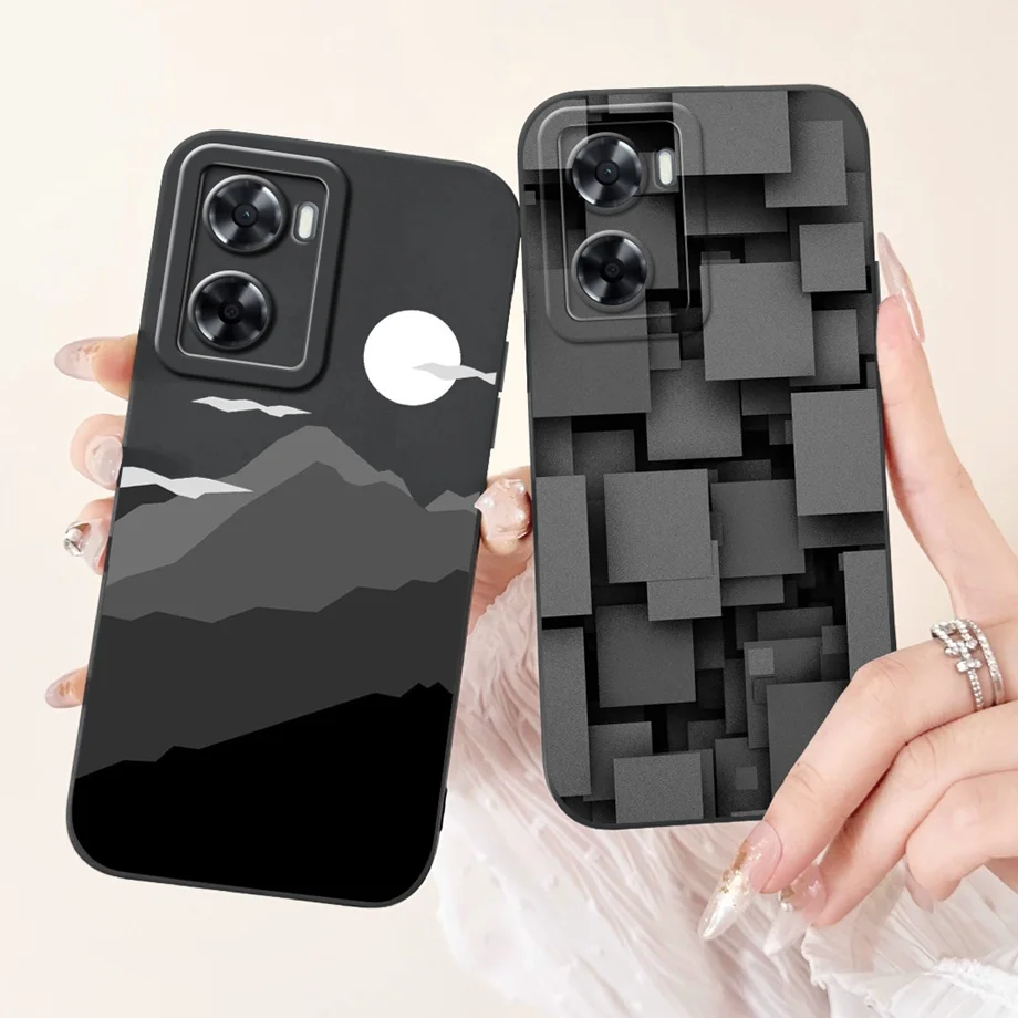 For Oppo A57 A77 A57s A57e A77s 4G 5G Phone Case Soft Matte Silicone Capa Realme V23 Funda Cartoon Panda Back Cover Oppo A56s