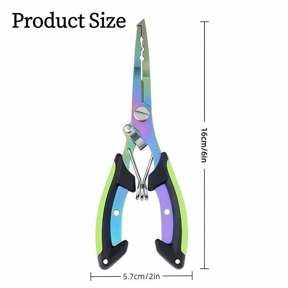 متعددة الوظائف الصيد إبرة زردية طويلة الفولاذ المقاوم للصدأ جيب تصميم الصيد كماشة خفيفة الوزن قفل تصميم إغراء كماشة
