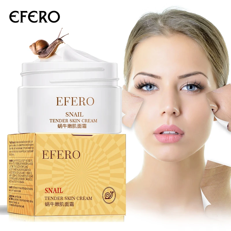 efero Snail Cream Moisturizing Face Cream for Snail Repair Anti Aging  Essence Face Whitening Cream Wrinkles Firming Skin Care