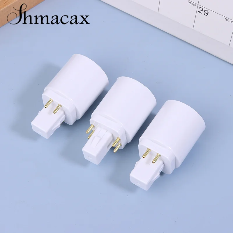 

3Pcs 4 Pin Conductive G24 To E26/E27 Socket Adapter G24Q Lamp Base Adapter G24Q To Medium Light Socket Converter