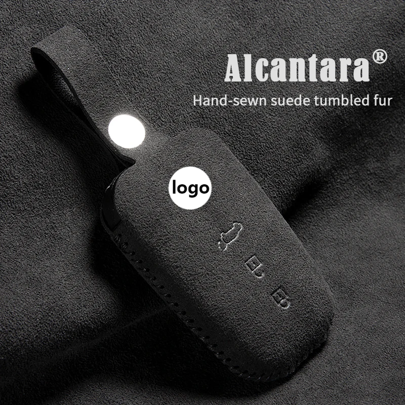 

Замшевый чехол для автомобильного ключа из алькантары, чехол для Toyota CROWN 12th 13th 14th CROWN KLUGER Smart Remote Fobs, защитный чехол