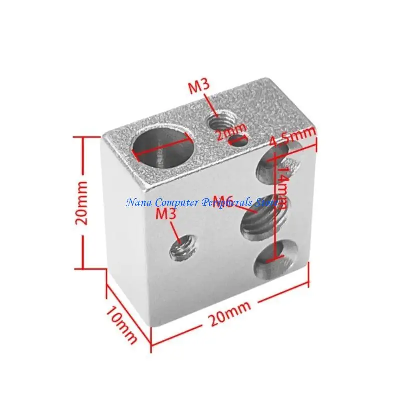 F68C Блок нагревателя модернизированные алюминиевые блок нагрева MK8 Высокие температуры нагревание