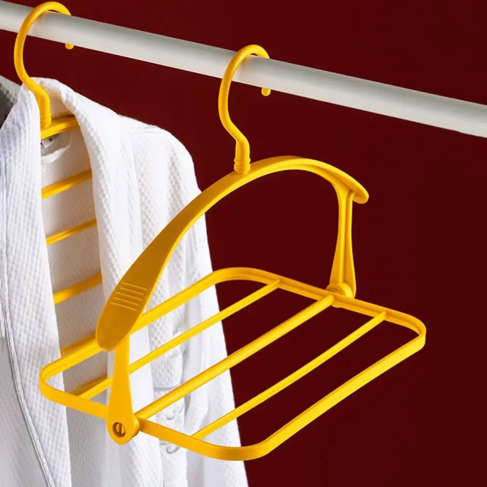 Plastic Reversible Folding Trouser Rack Widening Non-slip 5 Layers Pants Hangers Thickening Space Saving Clothes Drying Rack