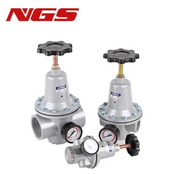 Pneumatic Regulator Pressure Reducing Valve Regulating with Gauge QTY-08/10/15/20/25/32/40/50 DN50 2 Inch  DN40 DN32