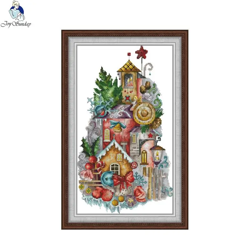 Joy Sunday Complete Pattern Set Christmas Fantasia 11CT 14CT 16CT Needlework DIY Handmade Embroidery Room Home Decor Handicrafts