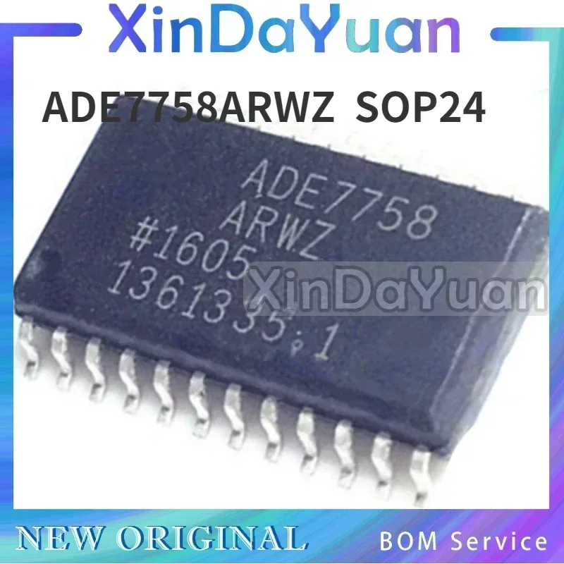 5 pcs ADE7758ARWZ ADE7758ARW ADE7758 SOP-24  Three-phase Power Metering Chip