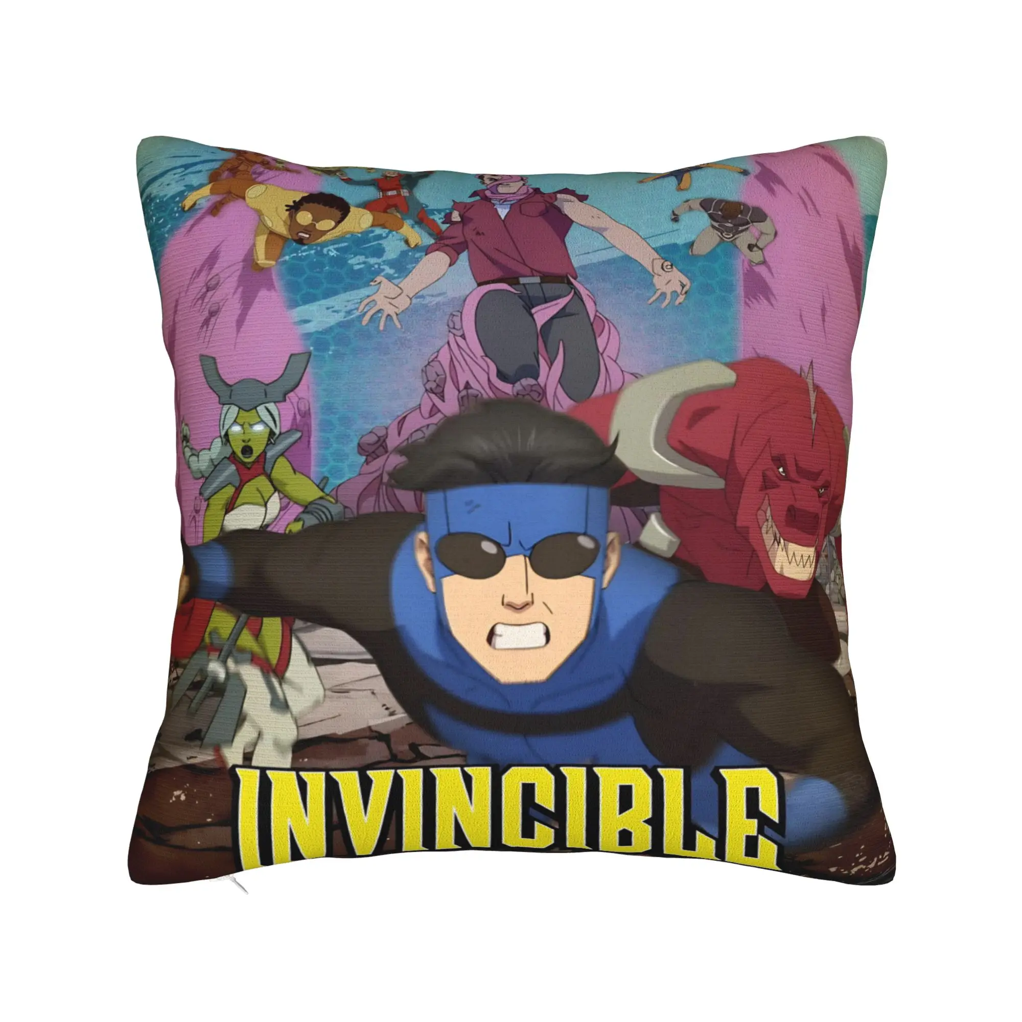 Decorative Pillow Cover Invincibles Comic Merch Sofa  Throw Pillow Case Cover Zippered Multi-Size