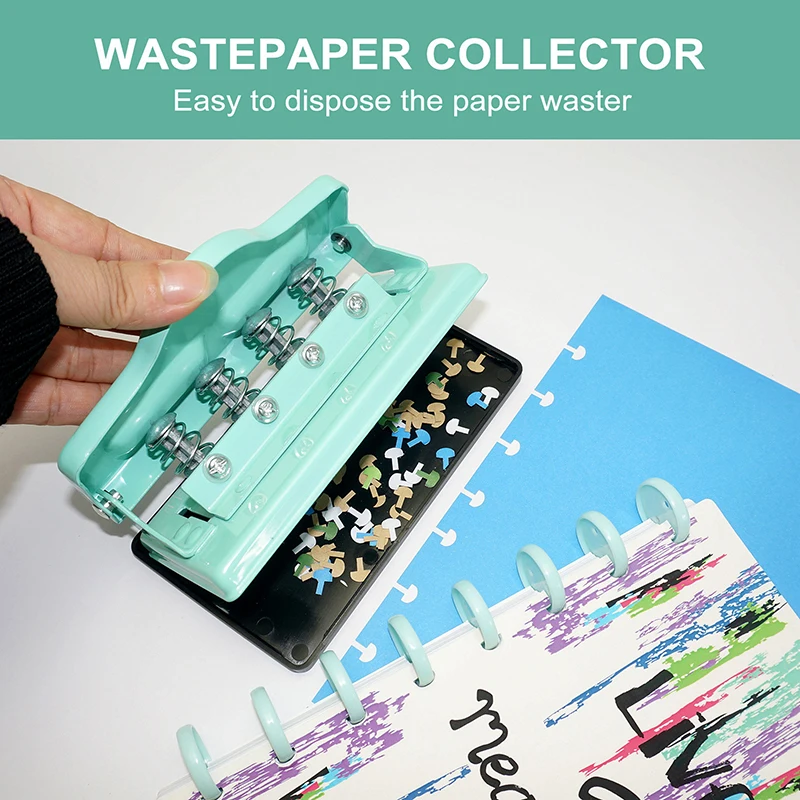 4-Hole Creative Mushroom Hole Punch for Disc Bound Notebook Planner Paper Cutter A4A5A6 Notebook Scrapbooking Tool