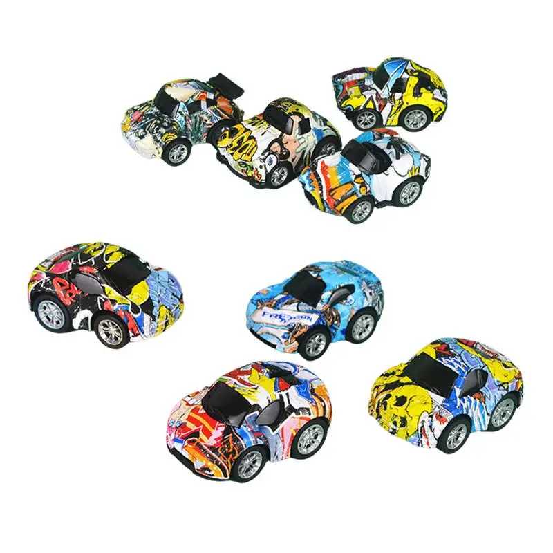 Pull Back Cars 8 PCS Tiny Car Toys Friction Powered Push And Go Cars Party Supplies Favors Birthday Gift For Children