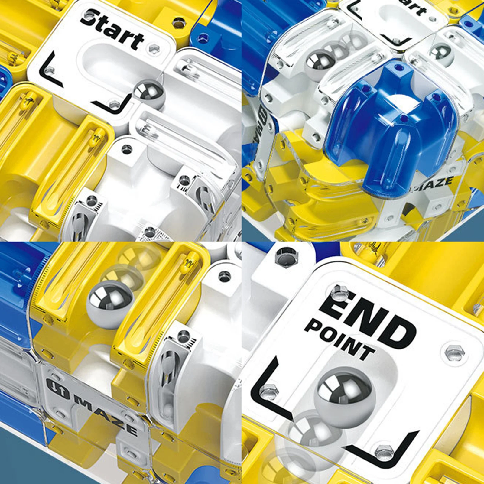 لعبة ألغاز مكعب المتاهة ثلاثية الأبعاد 3 × 3 للأطفال لعبة تركيز لتدريب الدماغ مع كرات دوارة ناعمة وتحدي متعدد الطبقات