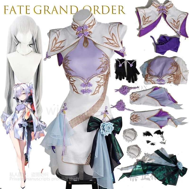 

[Moe Cos] Fate Grand Order Lancer Game FGO Fairy Knight Melusine Qipao Cosplay Costume Choco Doujin Ver Halloween Cosplay Party