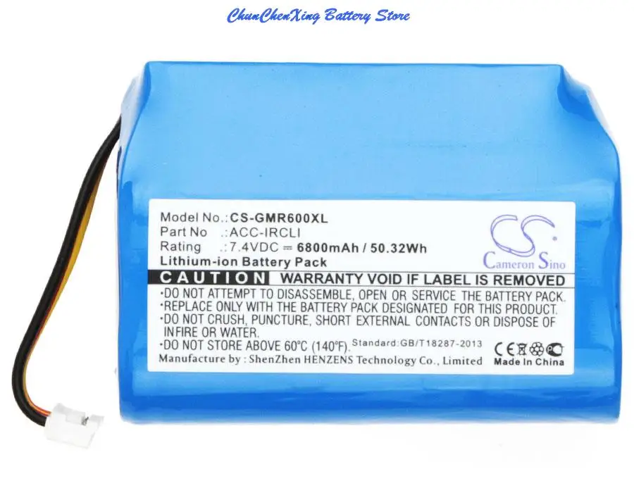 

Cameron Sino 6800mAh Battery ACC-IRCLI for Grace Mondo GDI-IRC6000, GDI-IRC6000R, GDI-IRC6000W