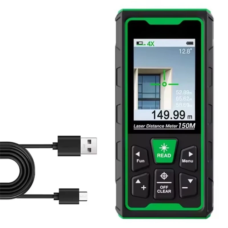 Outdoor Digital Laser Rangefinder Green-Beam Distance Meter with Camera