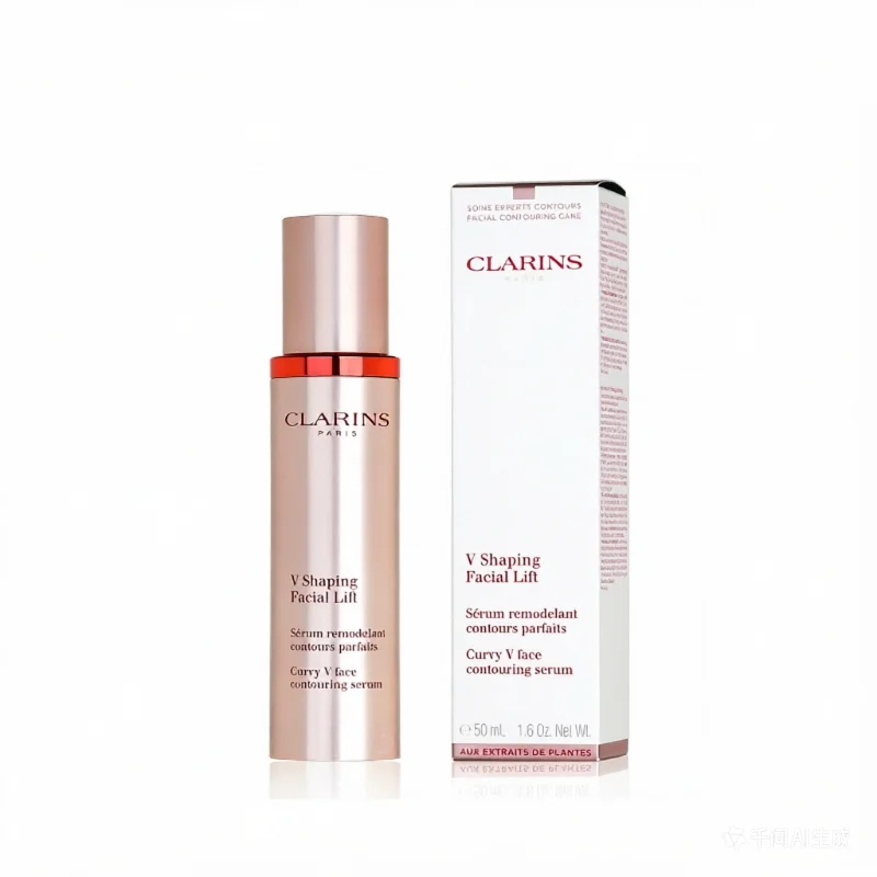 Clarins V Shaping Facial Lift Serum 50ml para contorno facial, adelgazamiento y esculpido, esencia antihinchazón, reduce la papada