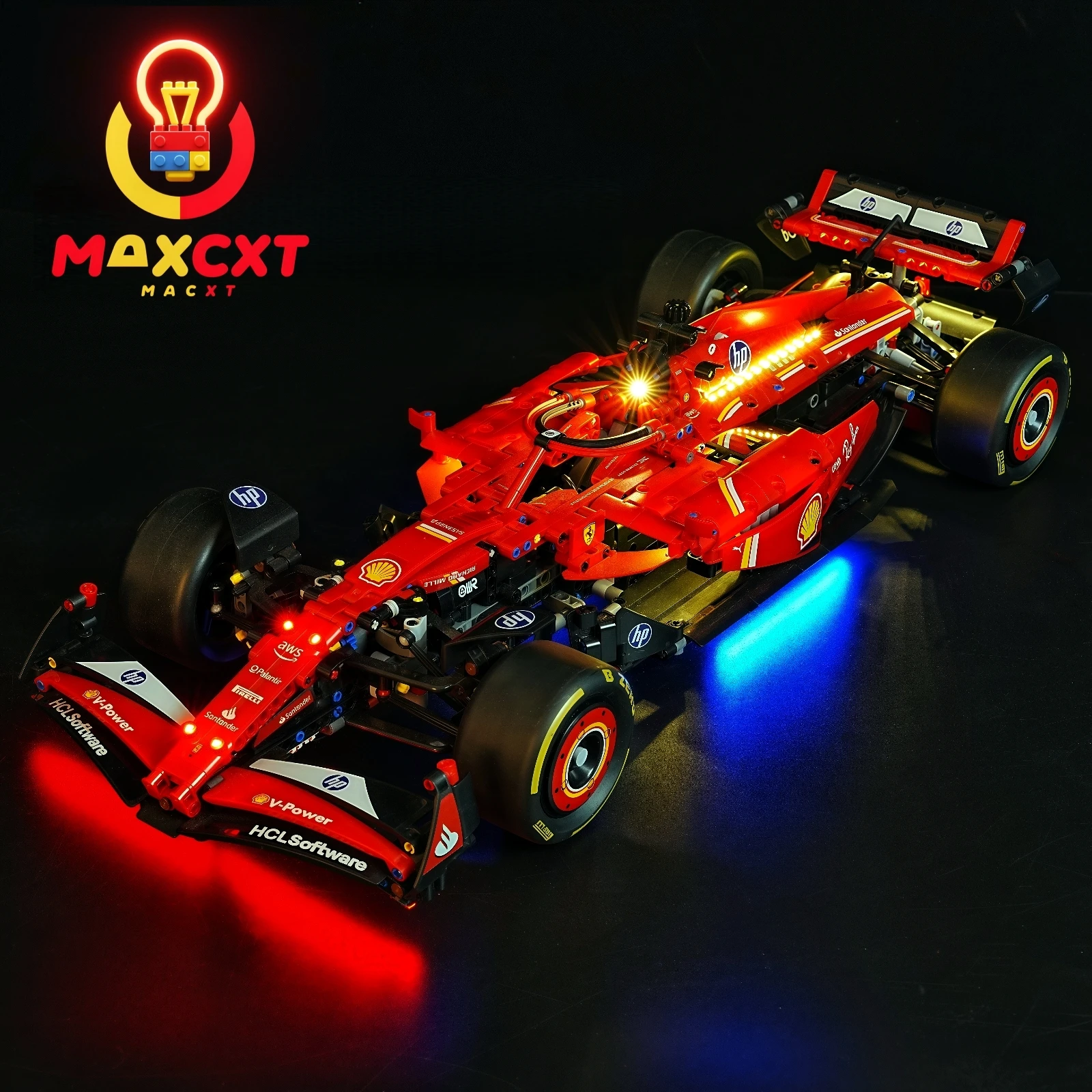 

Набор светодиодных фонарей MAXCXT для LEGO 42207 Ferra-ri SF-24 F1, декоративная лампа для гонок «сделай сам», не входит строительные блоки Lego