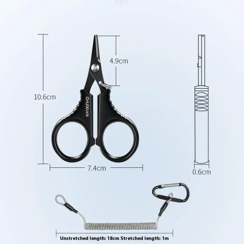 التيتانيوم المغلفة الفولاذ المقاوم للصدأ مقص الصيد كماشة لقطع PE جديلة خط القاطع Plies الكارب الصيد أداة الملحقات #6