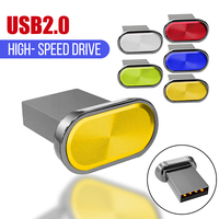 Memory Stick High Speed USB Flash Drive 64GB Mini Metal Button Pen Drive 32GB Waterproof Pendrive Silver External Storage U Disk