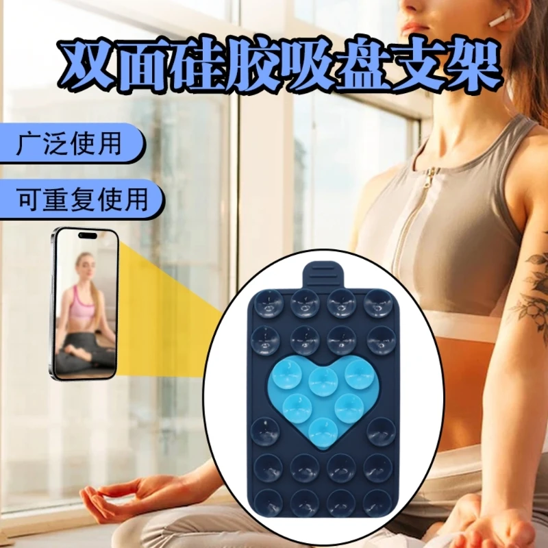 جراب هاتف لاصق من السيليكون ، مثبت بدون استخدام اليدين ، حامل قبضة قوي لصور السيلفي والفيديو ، معظم الهواتف المجسمة