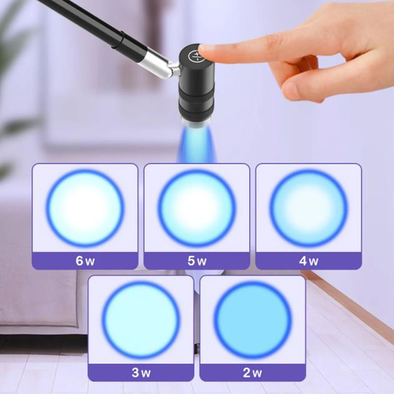 LED Lash Curing Lamp Flexible Gooseneck Foot Pedal Switch Height Adjustment Eyelash Extension Glue Curing Light for Nail Salon