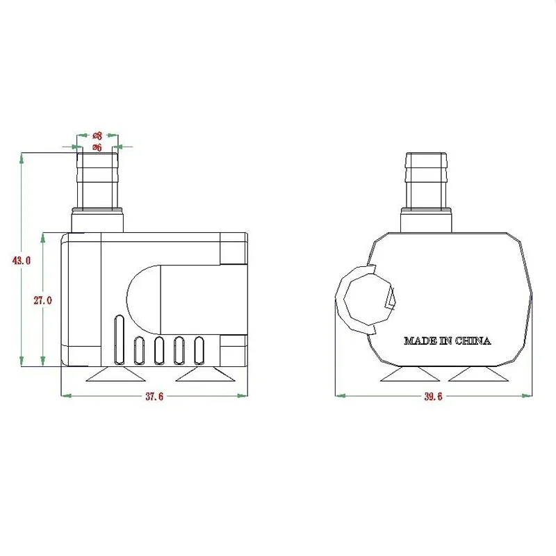 Ultra-cichy wskaźnik przepływu pompy wody 3W AC 220V wodoodporna pompa bezszczotkowa Mini wody filtr do akwarium pompa fontannowa wtyczka europejska