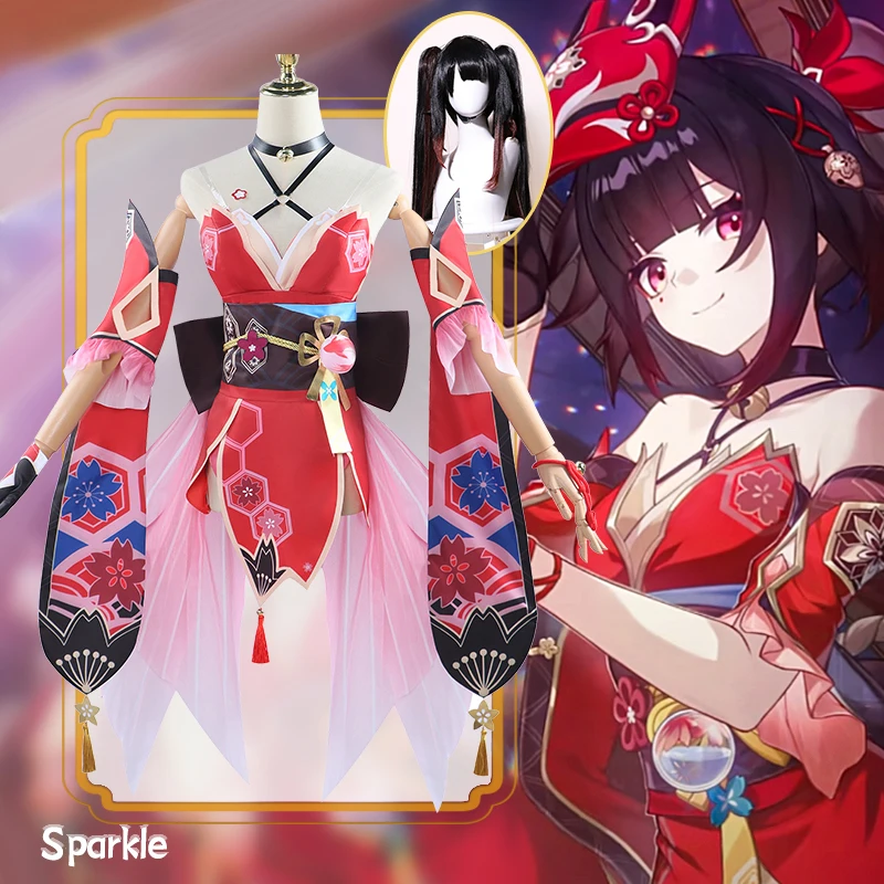 Disfraz de Cosplay Sparkle Honkai Star Rail, uniforme de carnaval, peluca de Anime, Disfraces de Halloween, trajes de personajes de juego para hombres