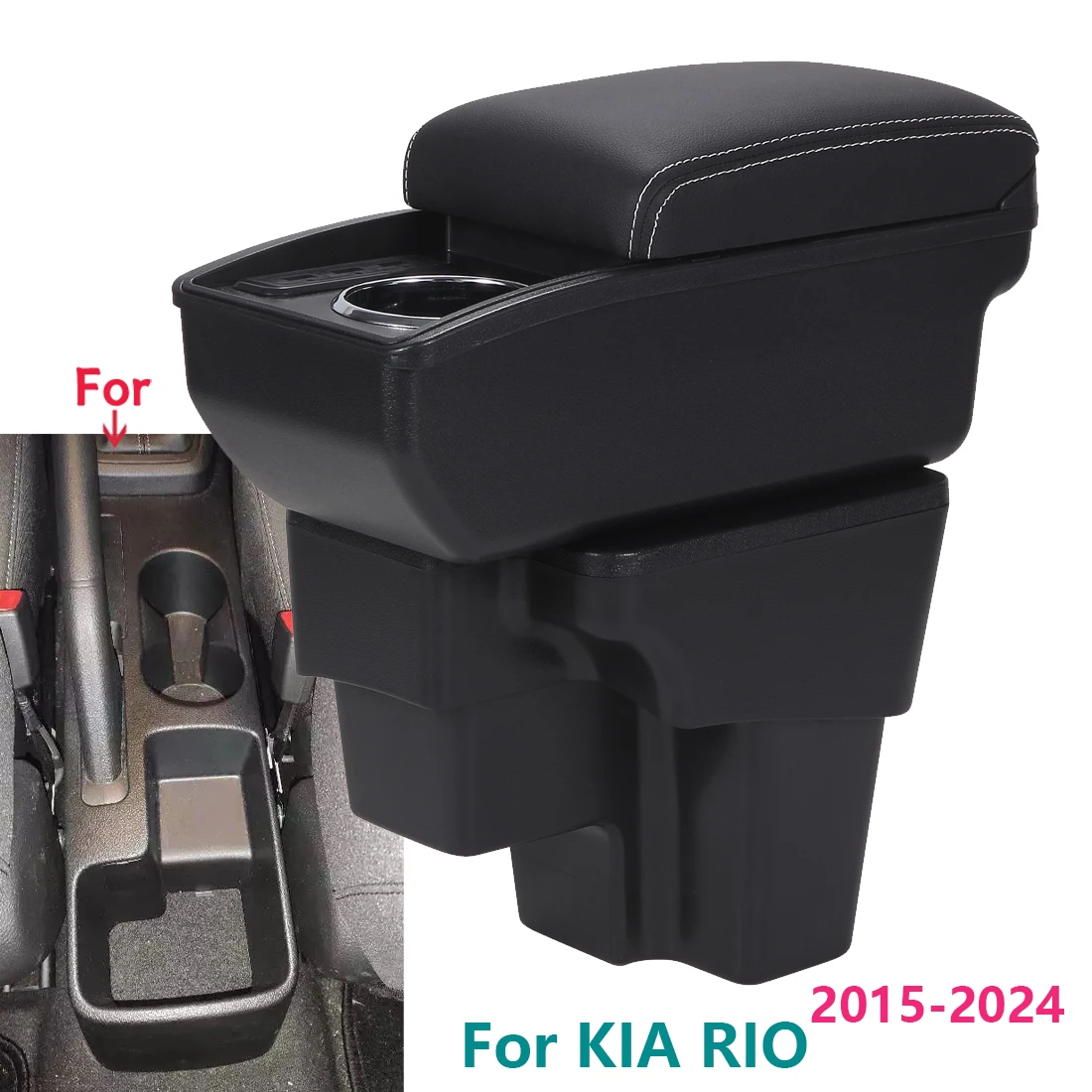 Für KIA RIO Armlehne Box Für KIA STONIC KIA Rio lx Cerato Auto Armlehne Lagerung Box Gewidmet Innen Auto Zubehör 2015-2024