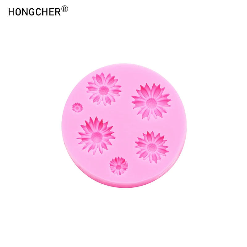 Daisy DIY headdress shoes resin jewelry accessories drip mold sunflower chocolate cake dessert decoration silicone molds