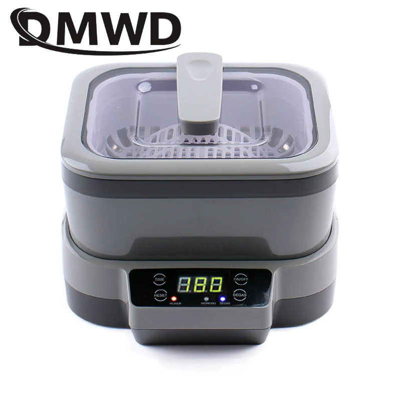 Digital Ultrasonic Cleaner Washer Bath Tank Basket Timing Degas Watches Glasses Jewelry Denture Ultrasound Wave Cleaning Machine