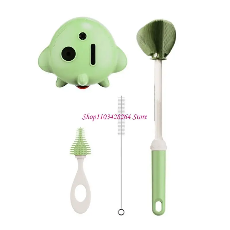 Set mit 3 Babyflaschenbürsten, um 360 Grad drehbare Basis für einfaches Greifen und Reinigen