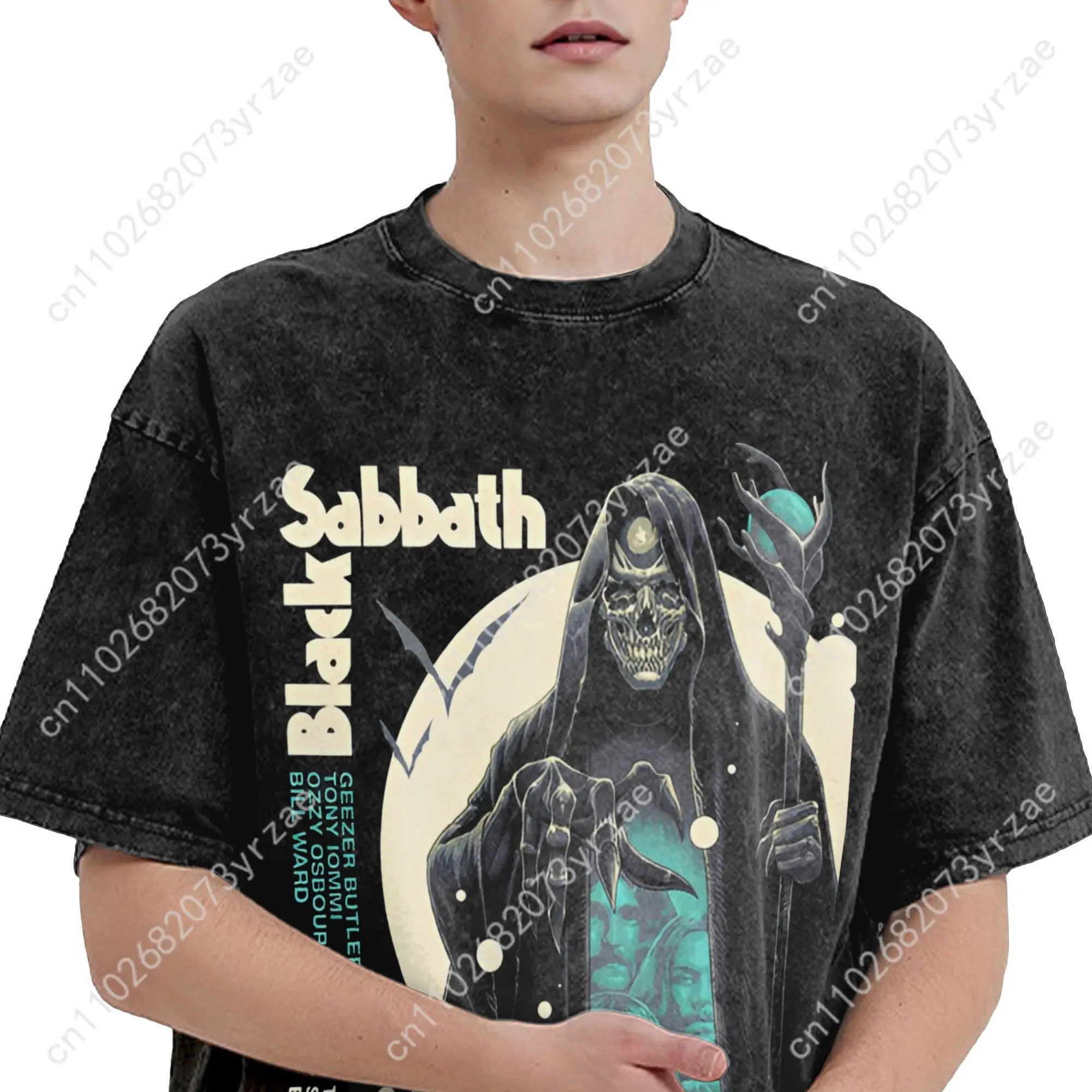 Black Sabbath rétro lavage T-shirt homme femme haute qualité Vintage T-shirt coton manches courtes mode T-shirt doux dessus respirants