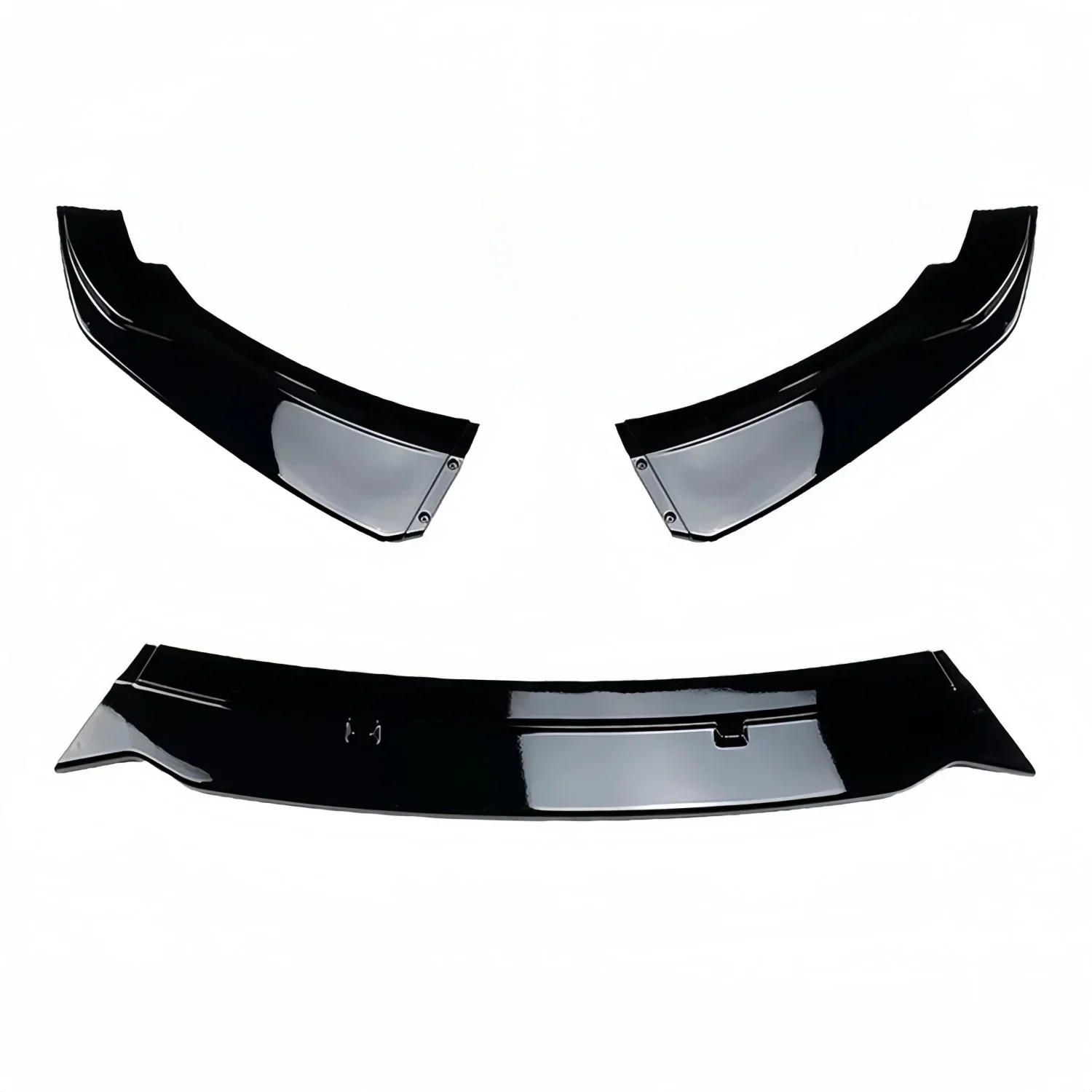 New！For BMW F20 F21 116i 118i 120i 1 Series 2011-2019 Carbon Look Body KitsGlossy Black Car Front Bumper Splitter Lip Side Spoil