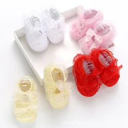 Baby Girl Shoes First Walkers Lace Floral Newborn Baby Shoes Princess Infant Toddler Baby Shoes for Girls Party