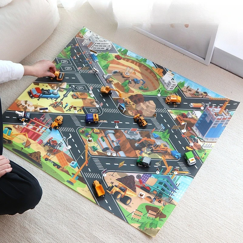 

Cross-border Amazon Children's Parking Lot Map Non-woven Game Mat 80 * 70 Multi-theme Traffic Route Toys