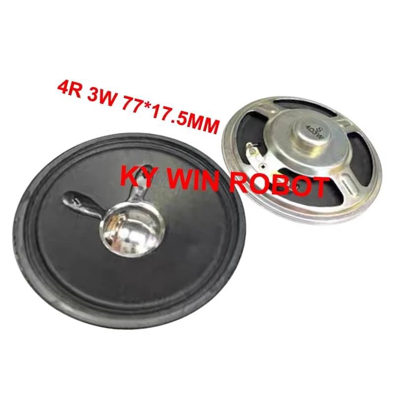 2pcs/lot New Ultra-thin Speaker 4 Ohms 3 Watt 3W 4R Speaker Diameter 77MM 7.7CM Thickness 17.5MM IC Electronic Components