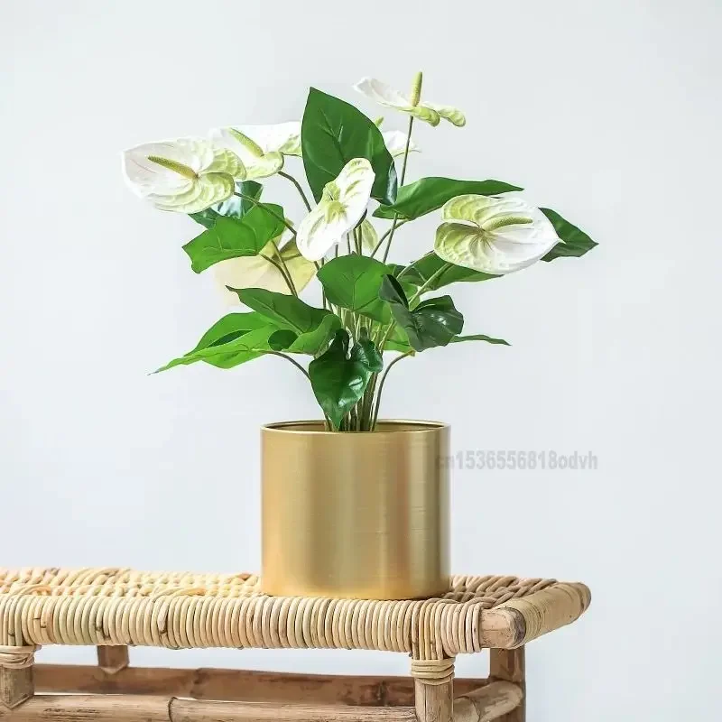 Customizable Golden Flower Shelf, Nordic Indoor Iron Pot Holder, Gold Floorstanding Plant Stand, Home Decorative Flower Rack