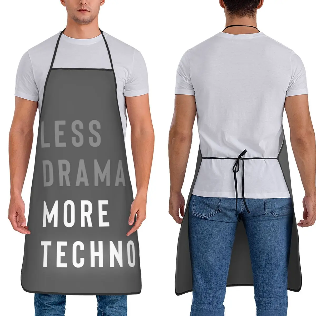 

Фартуки Меньше драмы, More Techno, фартуки для шеф-повара, приготовления пищи, выпечки, нагрудник без рукавов, кухонный сарафан для уборки для женщин и мужчин, живопись