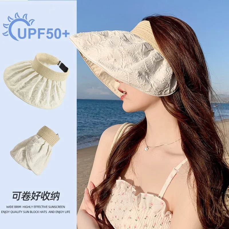 

Sunscreen Hat Premium Women's Summer UV Protection Double-sided Shell Hat Sun Hat Empty Top Sun Hat Summer Eaves Hats for Women2