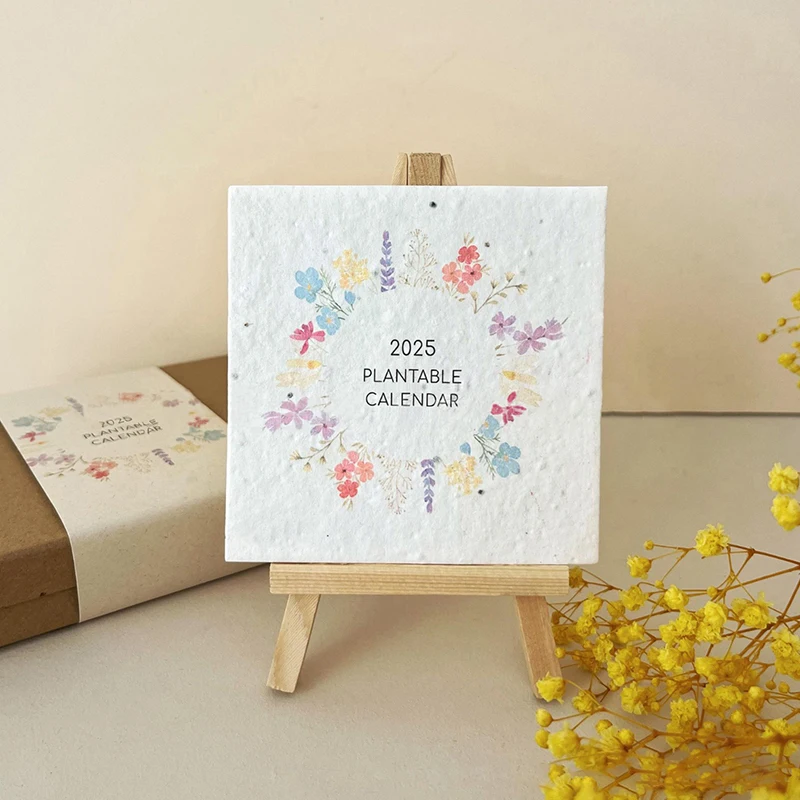 Plantafel zaadkalender 2025, moderne groenkalenderplanner met plantafel kweekplanten, 2025 bloemenkalender 12 maandelijks