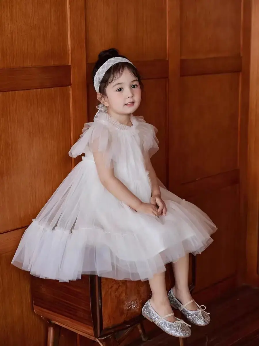 New girls' dress summer sweet princess dress Korean version children's vest puffy skirt 90-150cm
