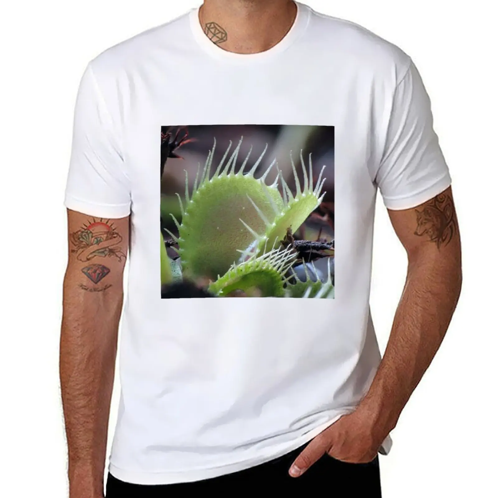 

Dionaea muscipula - Venus flytrap T-Shirt cotton t shirt pack funny t shirts man T-Shirt