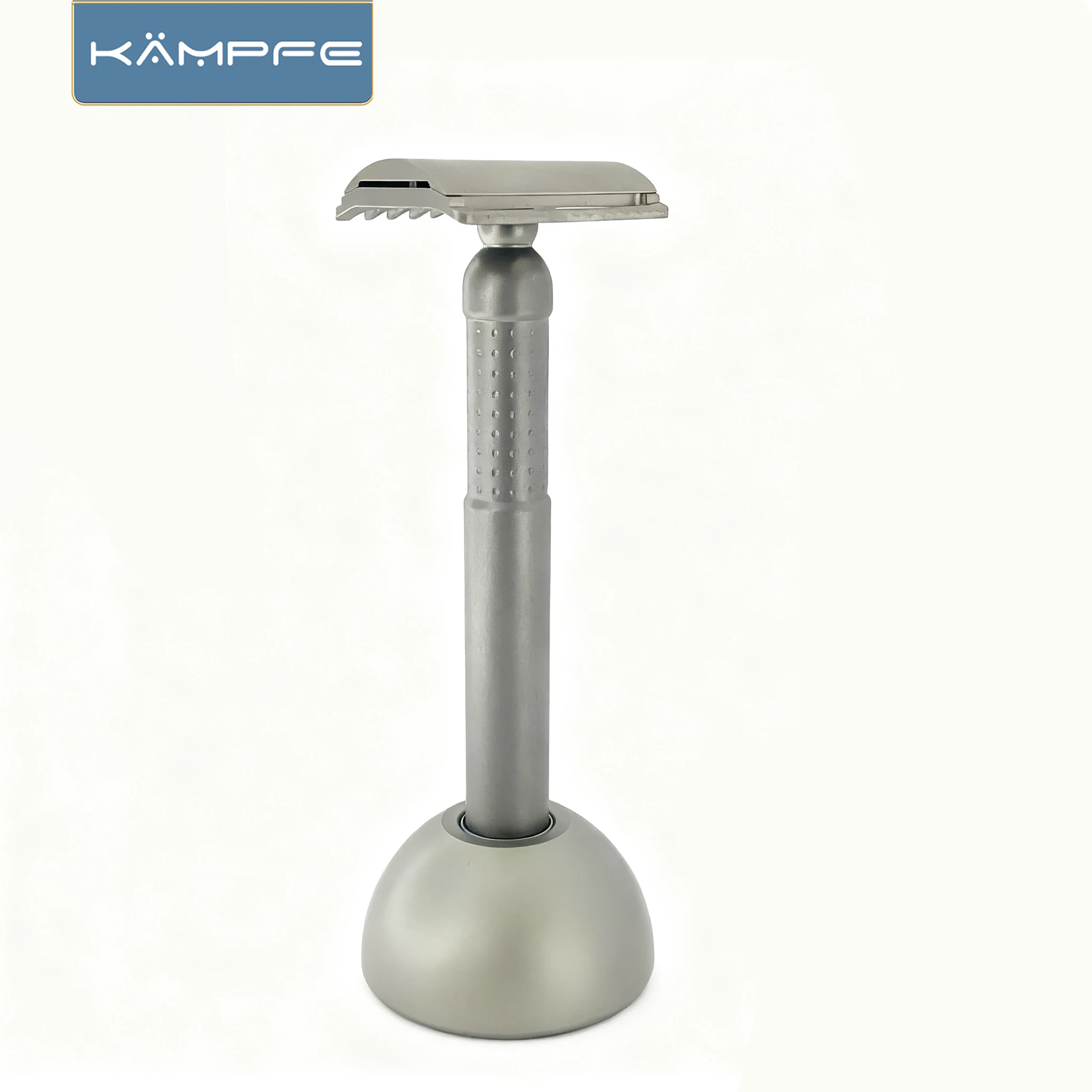 KAMPFE ماكينة حلاقة آمنة من التيتانيوم بمشط مزدوج للرجال، نظام حلاقة مفتوح ومغلق قابل لإعادة الاستخدام، مجموعة هدايا مثالية للأب