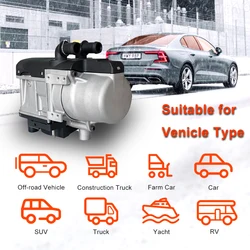 Car Diesel Parking Heater 12V Fuel Liquid Heating Preheater LCD Switch With Water Pump Device For Trucks Van