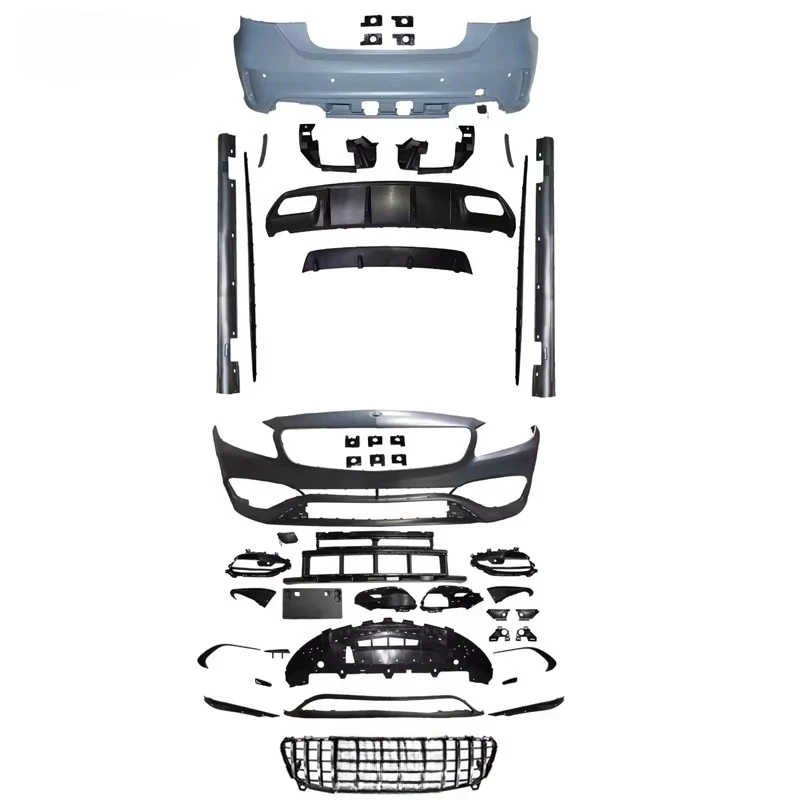

2016-2018 Class W176 A45 Body Kit New Car Bumper Front Rear S iffuser Grille Dide Skirt Modification