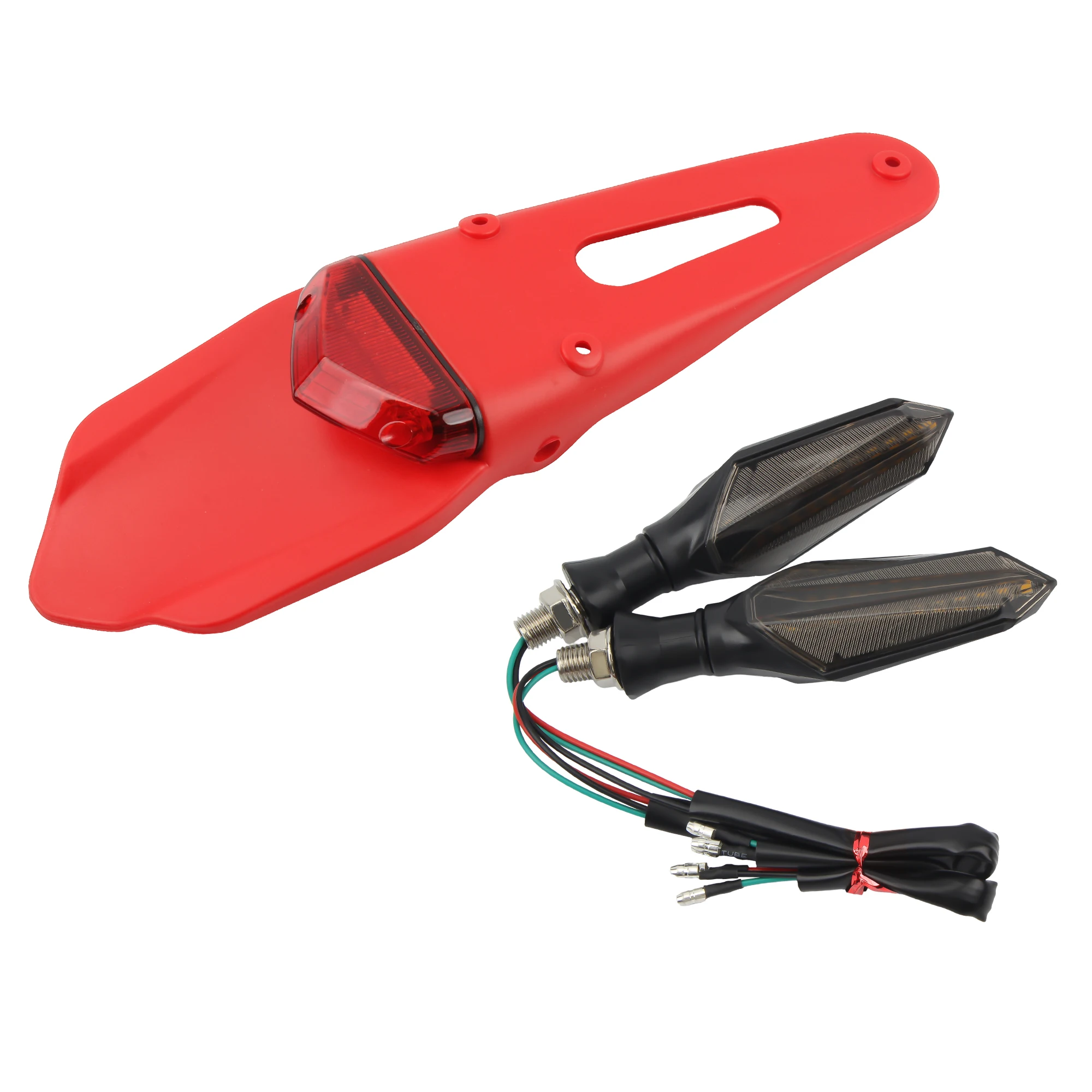 Universal Motorcycle Turn Signal Light With Rear Fender Taillight Brake Lamp Kit LED For Suzuki Husqvarna Motocross Parts view 5