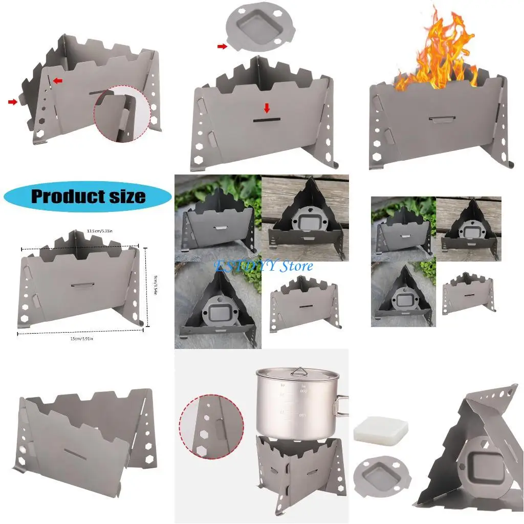 

G6DE Solid Fuels Stove Folding Stove Solid Fuels Stove Tablets Camping Barbecue Stove