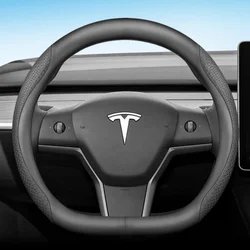 Per Tesla Model 3 Highland 2024 coprivolante per Auto in pelle traspirante antiscivolo Car-styling accessori per interni Auto