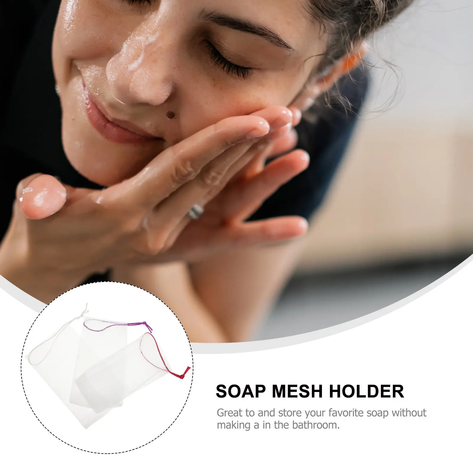 5pcs Soap Mesh Bag Net Hygienic Saver Random Color Cleaning Tool Bath Great Store Long Use Comfortable