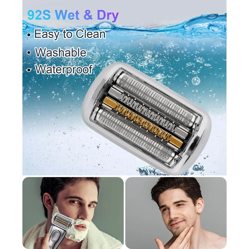 Cabeça de barbear de substituição para Braun 9 Series, Shaver Foil com escova, 9040S, 9080Cc, 9093S, 9095Cc, 9240S, 9242S, 9260S